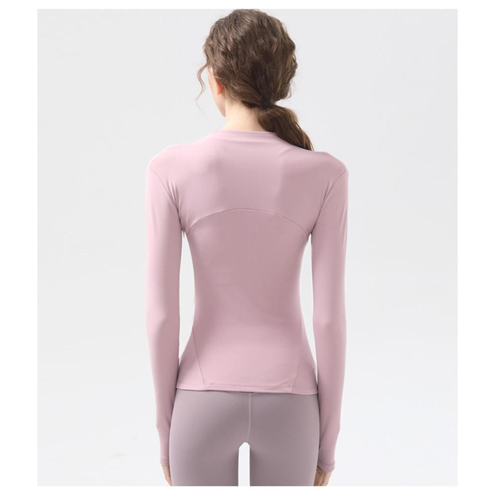 New Style, Fleece-lined Sports Fitness Yoga Jacket With A Stand Collar, Zipper, Quick-dry, Breathable, Running, Long-sleeved, Slim-fitting Outerwear