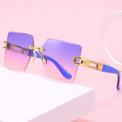 New Women's Fashion Sunglasses Women Borderless Trimming Square Sun Glasses Lady's Summer Trend Eyewear UV400