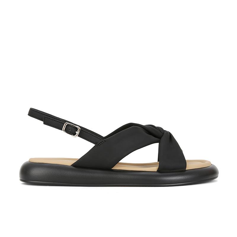 Internet Celebrities with the Same Cloud Cross with Platform Casual Beach Roman Sandals Women's Summer Wear Flat French Sandals