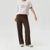 Skechers Solid Color Breathable Mid-Rise Knitted Sports Pants Women Bottoms L126W045-05U5