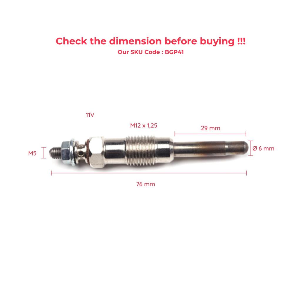 ESC Auto Parts EGP41 1 Piece Heater Glow Plugs GX78, 0100221141, 657MJ for Rover Alfa Volvo Fast Shipment Ship From Turkey