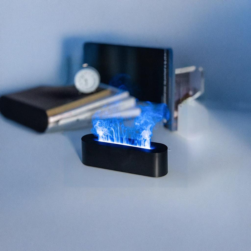 3D Flammen Kamin Aroma Diffusor 7 Farbige Lichter Luftbefeuchter für Zuhause