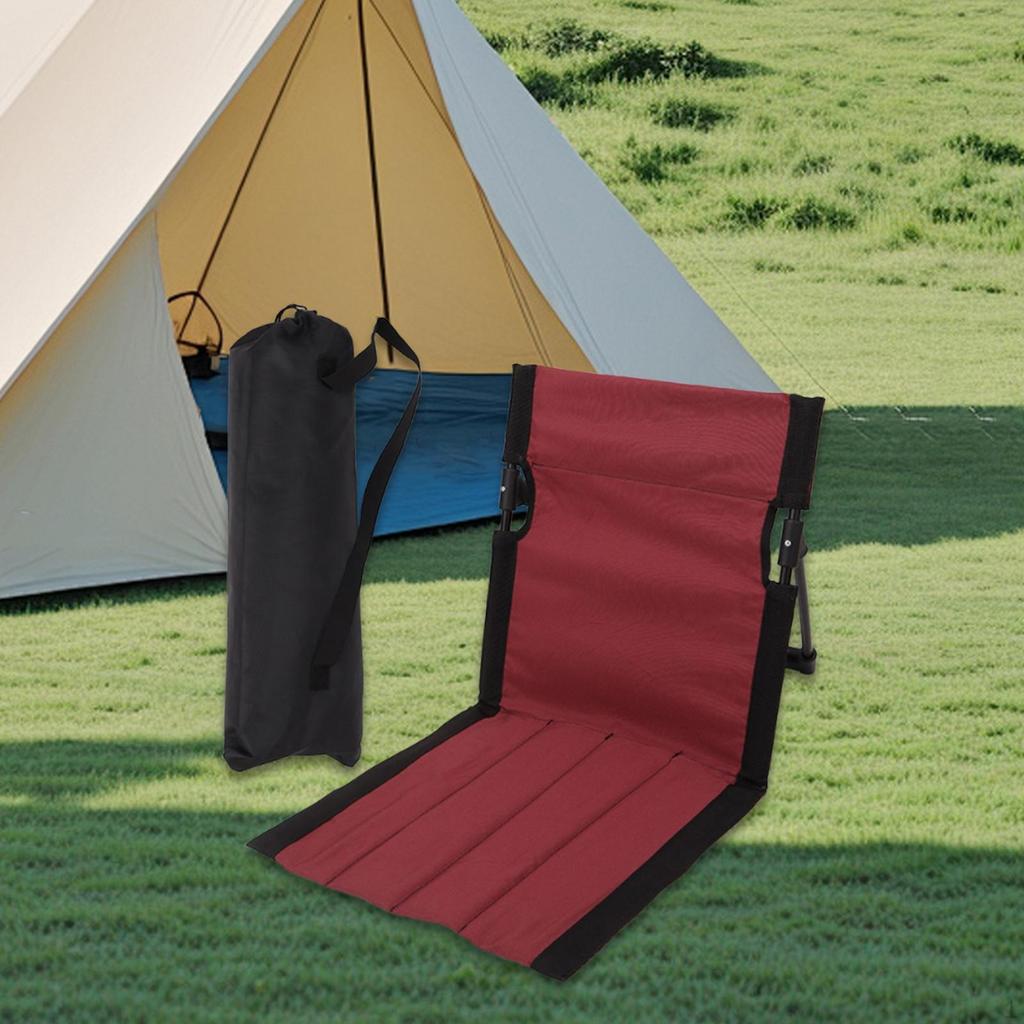 Outdoor Beach Lounger Chair Floor Seat Lightweight Folding Mat Cushion for Barbecue Road Trip