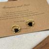 Elegant Small Black Heart Earrings for Women – Versatile, High-End Design