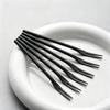 304 Stainless Steel Fruit Fork Solid Round Stick Small Fork High Appearance Level Household Long Handle Fruit Cake Dessert Fork