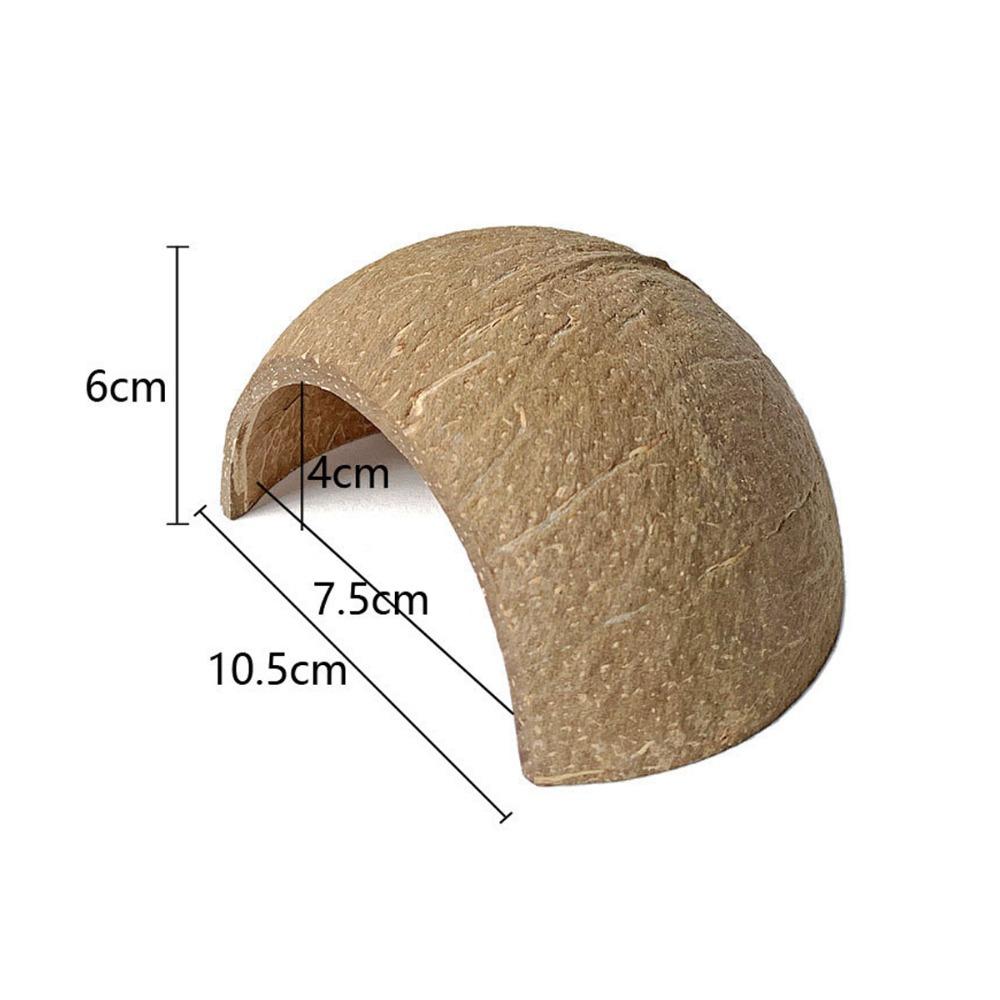 

Small Pet Toy Hamster Coconut Cage Natural Coconut Shell Guinea Pig Hideout Spiders S