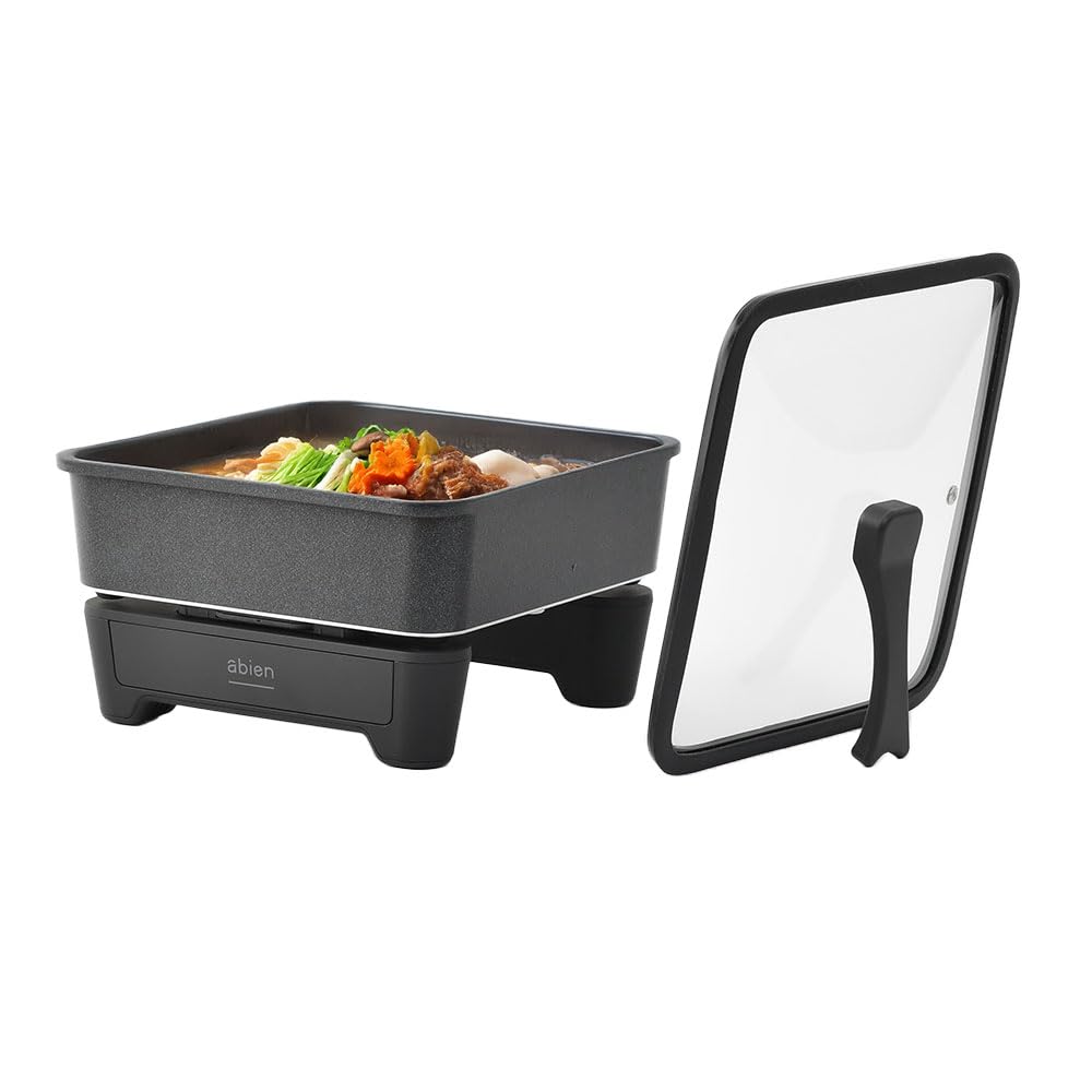 

abien Magic Grill M Electric Grill Grill For 2 For 4 Electric Grill Deep Deep Glass Reduced 2 Year Warranty Included abien MAGIC GRILLM Pot, Pot, чорний