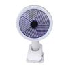 Clip-Ventilator mit LED-Licht Faltbarer Handventilator mit starker Klemme Batteriebetrieben Wiederaufladbarer Tischventilator für Bett