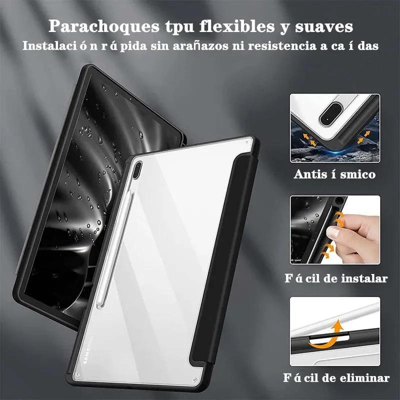 Acryl Tablethülle für Neues Samsung Galaxy Tab A9 A11 Plus + 11 8,7 Zoll S9 S10 Ultra S8 S7 fe Plus + 12,4 " S6 Lite Hülle