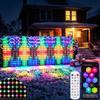 Waterproof Matrix Grid Lights RGBIC LED Christmas Curtain Light LED Fairy Lamp  Garden Decor