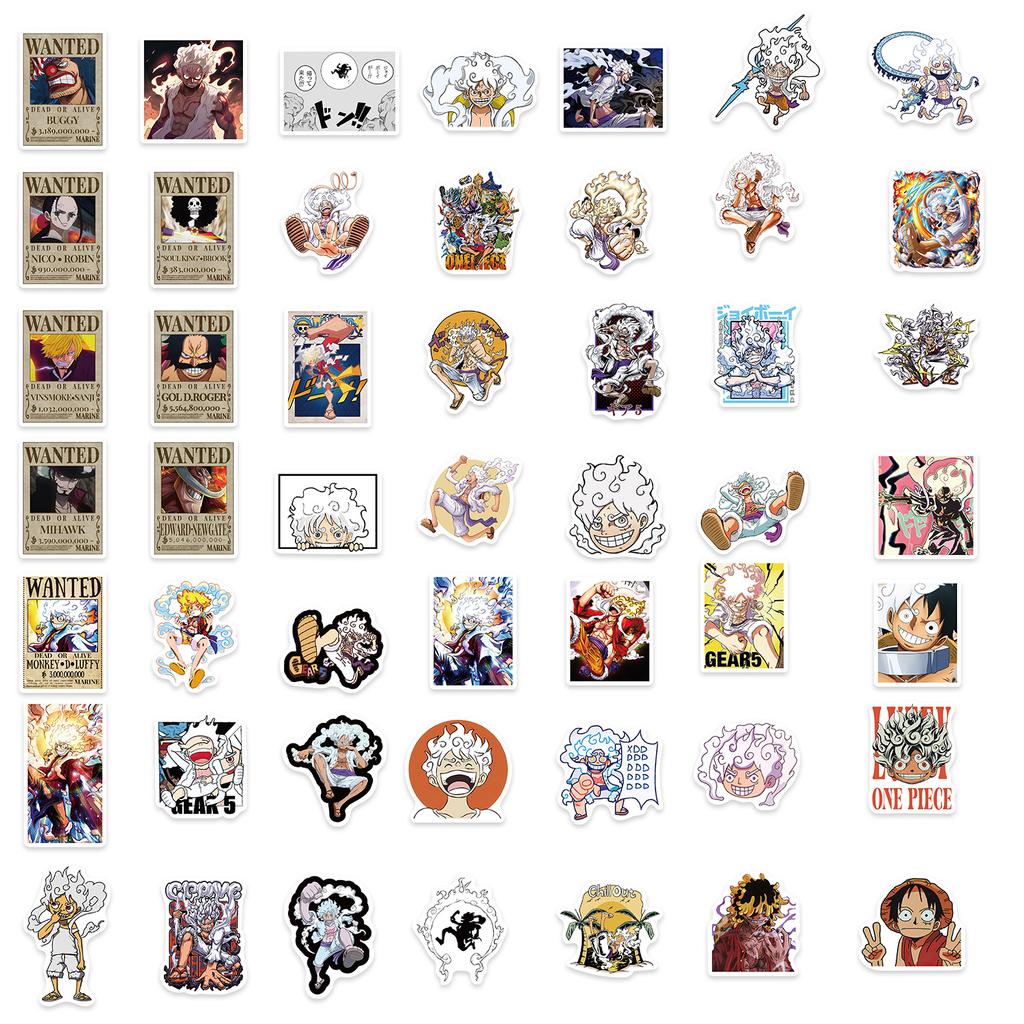 100 Popular Five-speed Luffy Graffiti Stickers Decorate Guitar Notebook Suitcase DIY Waterproof