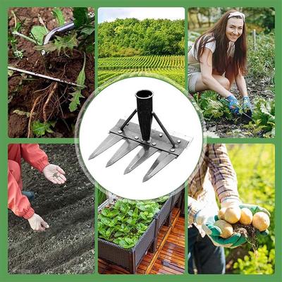 2/3/4/5/7 Teeth Garden Rakes Weeding Tool Hand Agricultural Nail Harrow Metal Harrow Effortless Soil Turning Farming Tools