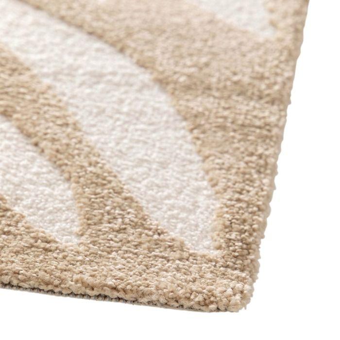 Tapis à relief doux moderne beige 160x230
