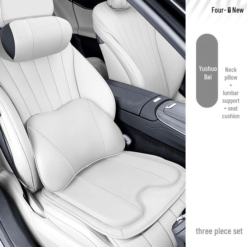 Jiyue 01/07 Car Headrest & Backrest Memory Foam Cushion with Neck and Lumbar Support