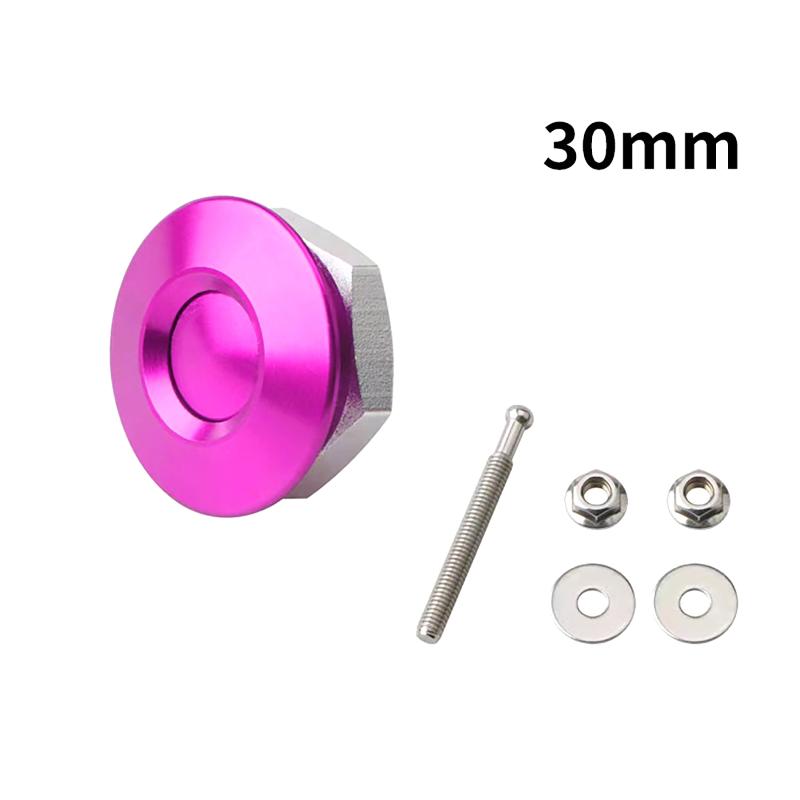 1Pcs 30/32Mm Car Push Button Bonnet Hood Pin Quick Release Latch Lock Clip Kit Aluminum Engine Exterior Parts Universal