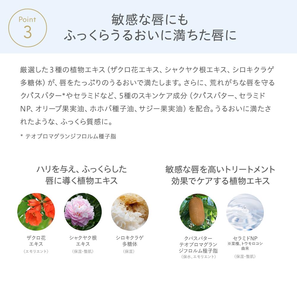 Natural Glass Moisture Rouge Sheer 03S Pure Coral Light and Healthy Coral Orange Lipstick Skin Care Ingredients Organic 3.5g Soap-free Plant-based