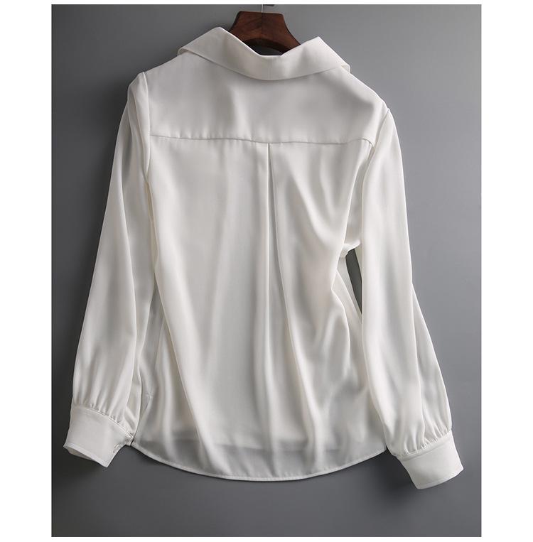 Elegant Women's Ribbon Shirt - Spring/Autumn Top