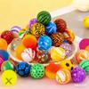 12pcs Twisted Egg Solid Elastic Ball Bounce Ball Solid Street Toy Ball Colorful Elastic Party Guest Gift Silicone Bounce Ball