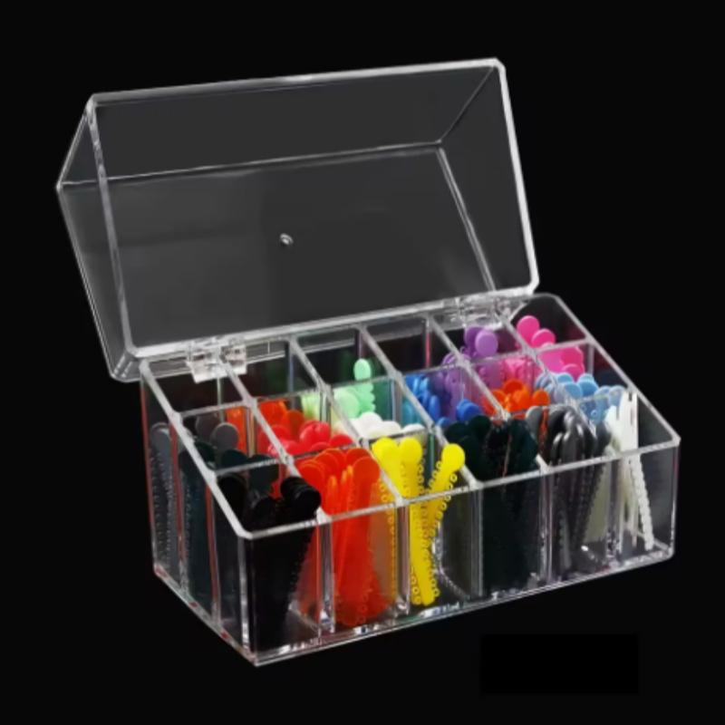 18 Holes Acrylic Dental Ligature Tie Case Orthodontic Ligature Tie Placer Holder Transparent Storage Box Organizer