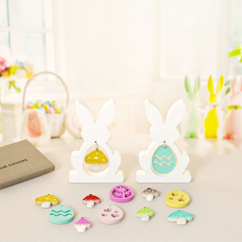 Easter Eggs Resin Casting Mould Rabbit Mushroom Pendant Making Mold Pendnat Making
