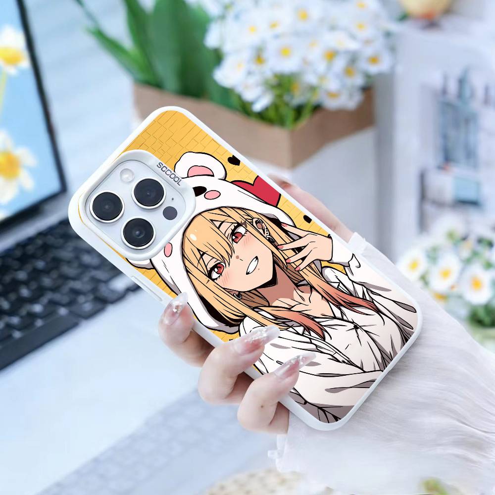 S-Darling Marin Kitagawa Bunte Silberne Handyhülle Für iPhone 17,16,15,14,13,12,Pro MAX Schwarze Matte Stoßfeste Hülle