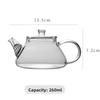 Heat Resistant Glass Mini Teapot Transparent Tea Maker Glass Teaware Accessories New Small Teapot with Filter Household Tea Pot