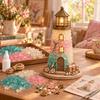 Standing Lighthouse Craft Set with Plastic Parts for Indoor Decoration, Handcrafts Assembly, and Handmade Gifting