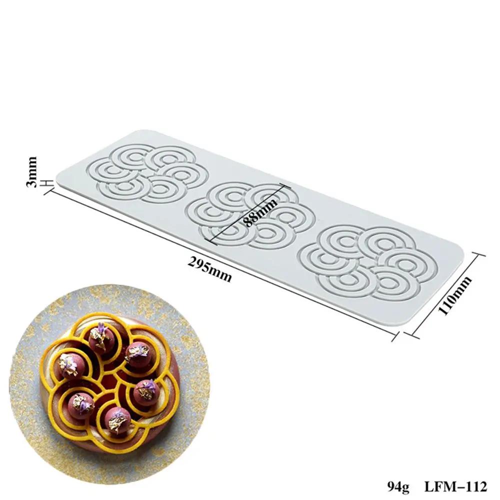Flower Leaf Patterns Cake Lace Mat Fondant Silicone Mold DIY Craft Baking DecorationCooking Printing Mold Bakeware Cake Tools