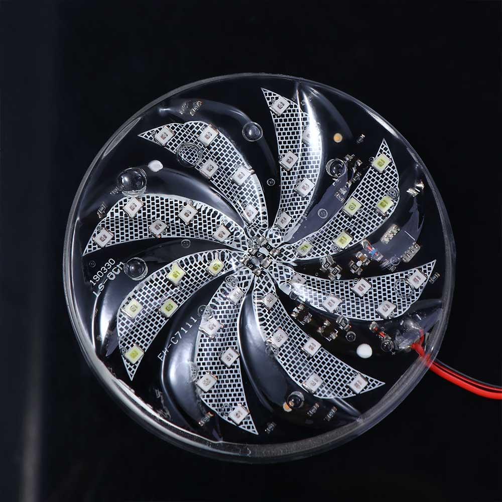 DC 12V Flash Lamp Fire Wheel Lights Motorcycle Modified Windmill Lights Car Atmosphere Lamp