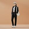 Anta Outdoor Hiking Sports Comfortable Fashion Simple Urban Commuting Fleece Warm Casual Suit Women suit Basic-Black 962617202N-3