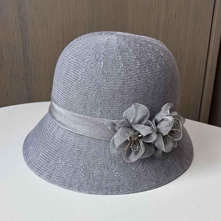 French retro small edge basin hat spring and summer breathable fashion versatile mother sun hat women travel sun hat