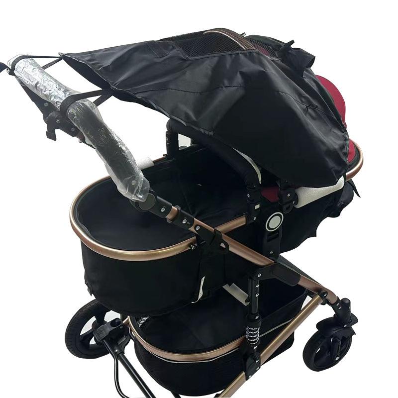 Babykinderwagen UV-beständiger Sonnenschutz, zweiseitiger Hochlandschafts-Babykinderwagenzubehör Sonnenschutzbezug, Schlafwannen-Universal