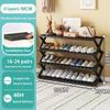 Folding Shoe Rack Multi-tier Shoe Rack for Entryway Balcony Potted Plant Shelves Simple Assembly Shoe Rack Make Of Bamboo