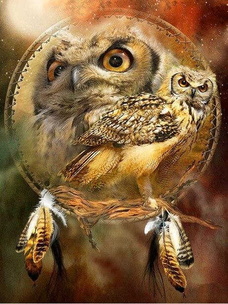 5D DIY Diamond Painting Owl Diamond Embroidery Animal Needlework Cartoon Cross Stitch Kits Mosaic Art Child Room Decor