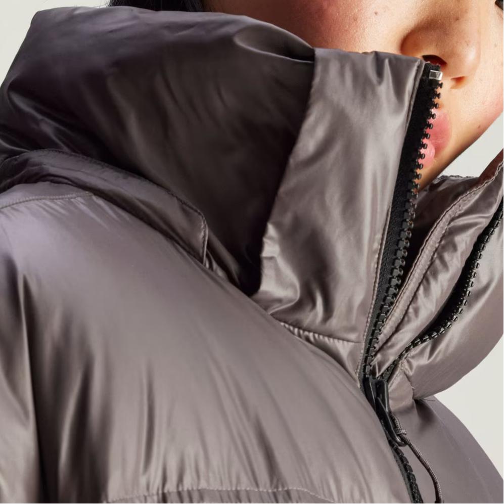 Adidas X Stella McCartney Truenature Vattert Varm Løs Kort Hettepufferjakke Damejakke Kullgrå IW9841