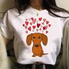 Summer Dachshund Tops Women T Shirts Japanese Short Sleeves T-shirts Female Manga Clothes