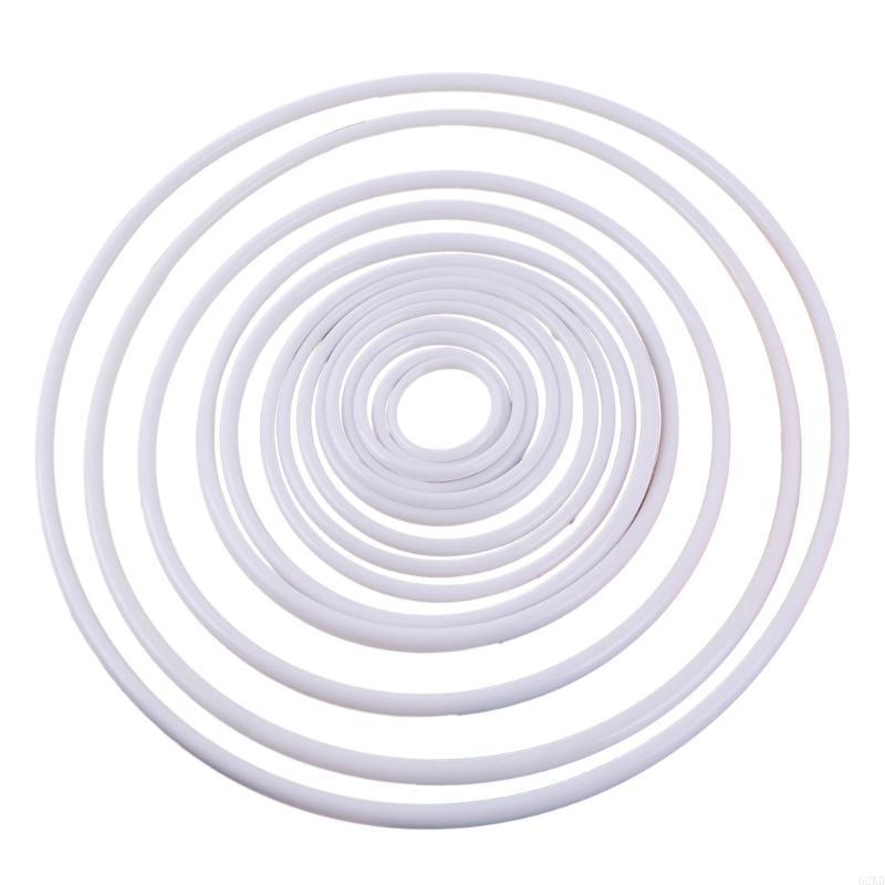 62KD DIY Craft Rings White Plastic Hoops for Wedding Clothing Jewelry Making Material