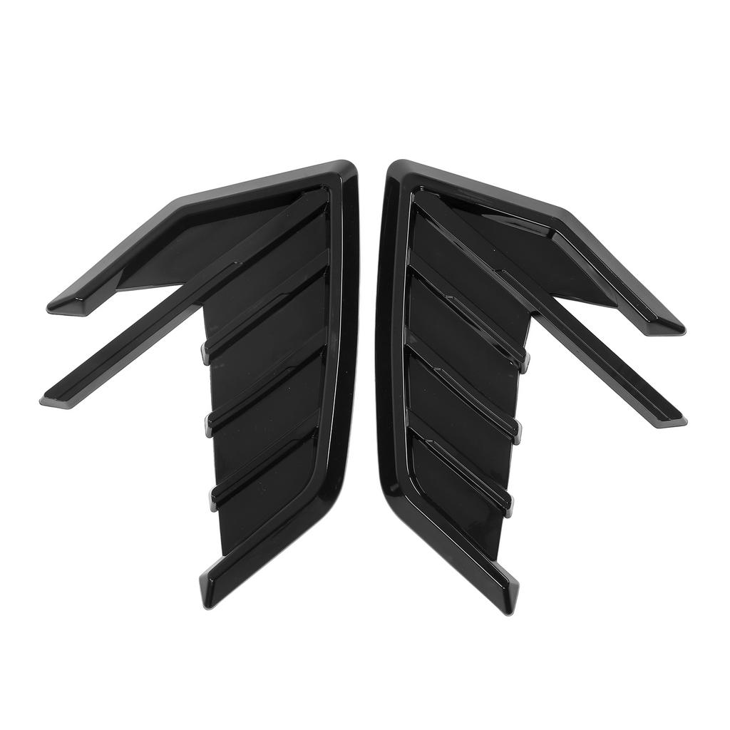 2 Stück Auto Kotflügel Seitenabdeckung Luftauslass Zierleiste Glänzend Schwarz Außenzubehör Universell für Auto