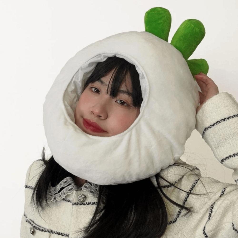 Playful Fruit and Vegetable Hat Thick Pullover Cap Mushroom Nutrition Month Hat  Photography Props
