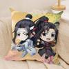MMo DDao ZZu SShi Cushion Cover Soft Plush Fabric DoubleSided Printed Sofa Cushion Cover for All Seasons Home Decor Gift