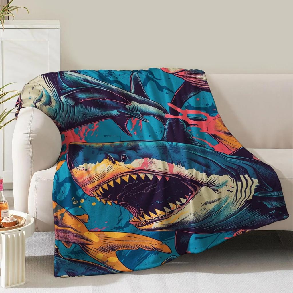 Skull Floral Blanket Gifts for Women Girls Mom Kids Adults Teen Birthday Christmas Valentine Presents Horror Theme Decor Home