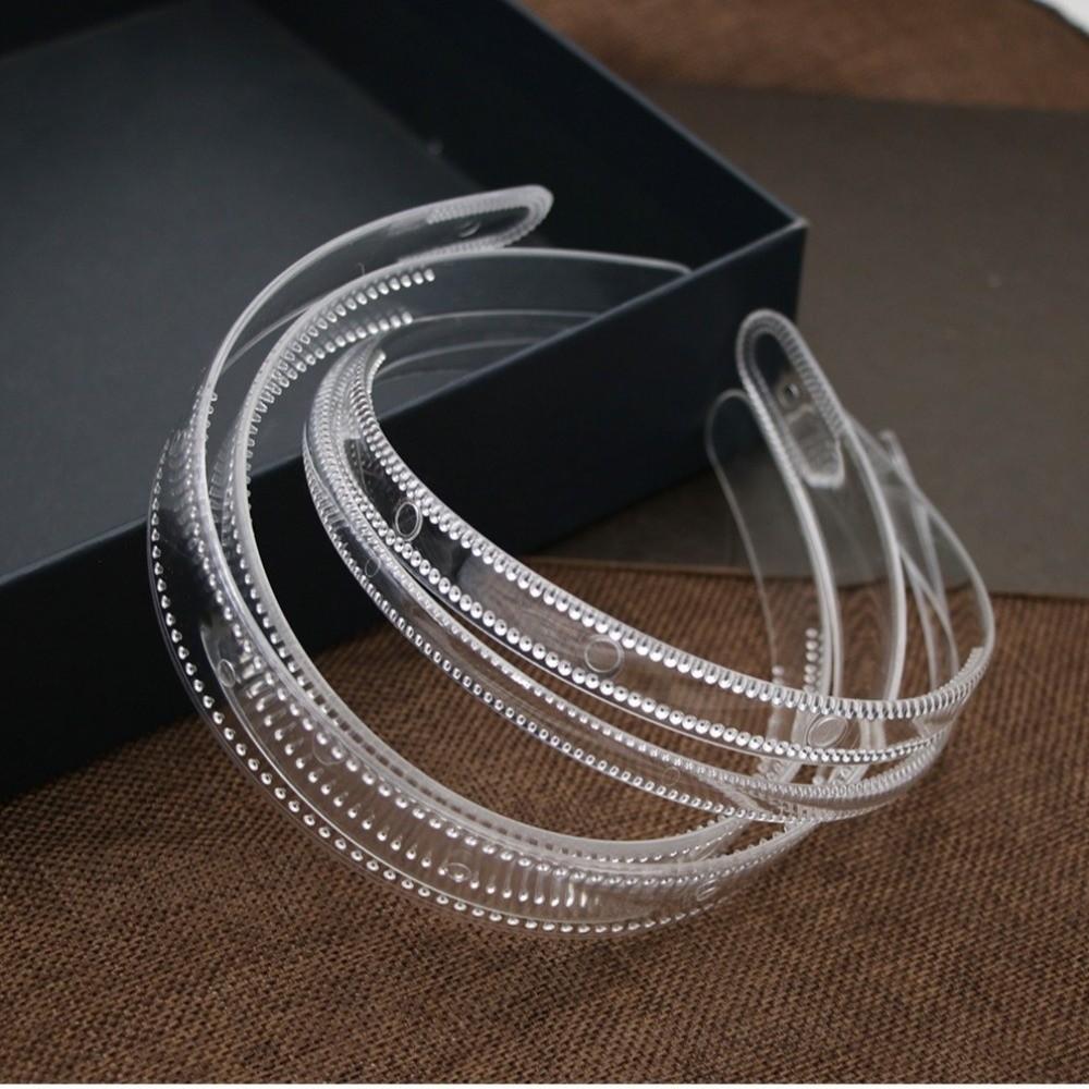 3pcs Toothed Clear Plastic Headbands Non Slip Minimalist Korean Hairband Women Hair Accessories