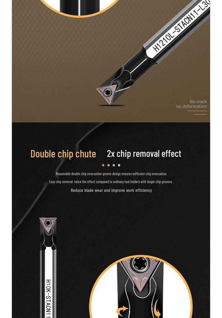 90° High-Speed Steel CNC Boring Bar & Flat Bottom Tool Holder for Planar Lathe