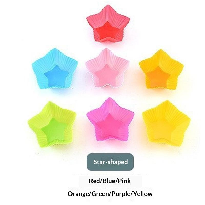 3Pcs Silicone Cupcake Mold Bakeware Cupcake Liner Reusable Muffin Baking Nonstick Moulds Kitchen Baking Accessories