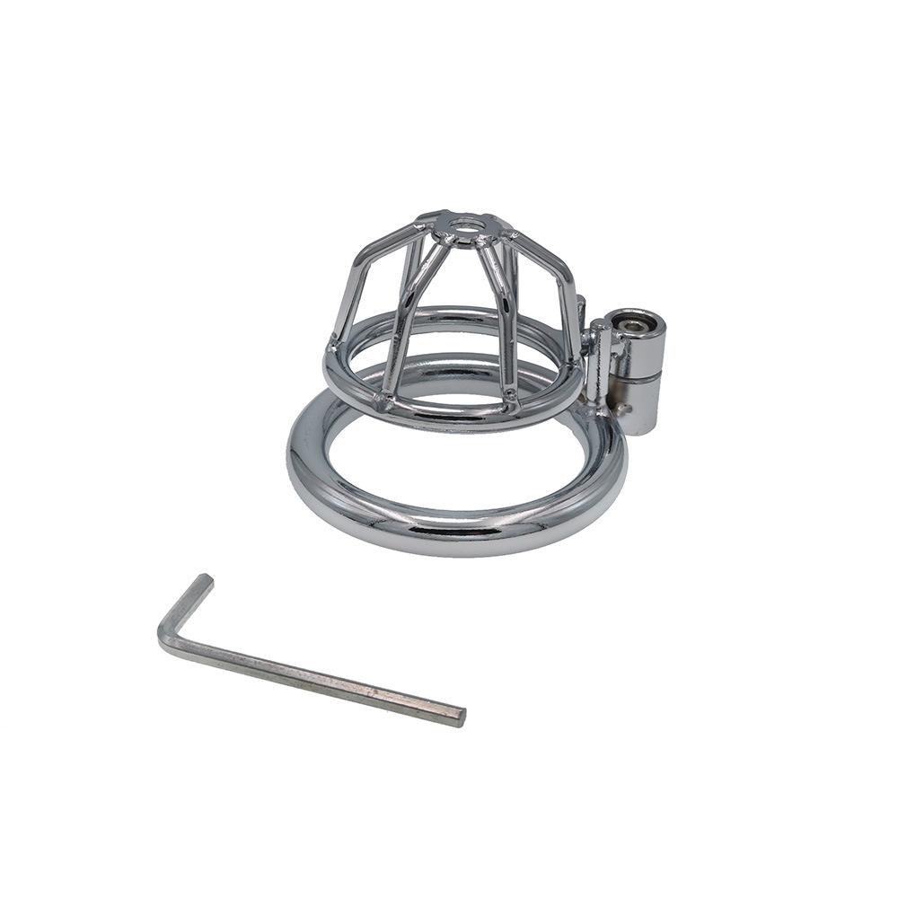 Metal Short Penis Bird Cage Men's Wear Adult Toys Small Grid Chastity Chastity Lock