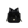 No Ip Small Pu Diamond Quilted Girls Crossbody Bag With Bow For Daily Use