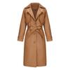 Trench coat da donna giacca lunga larga giacca di pelle da donna OVERSIZE giacca classica con bavero con cintura