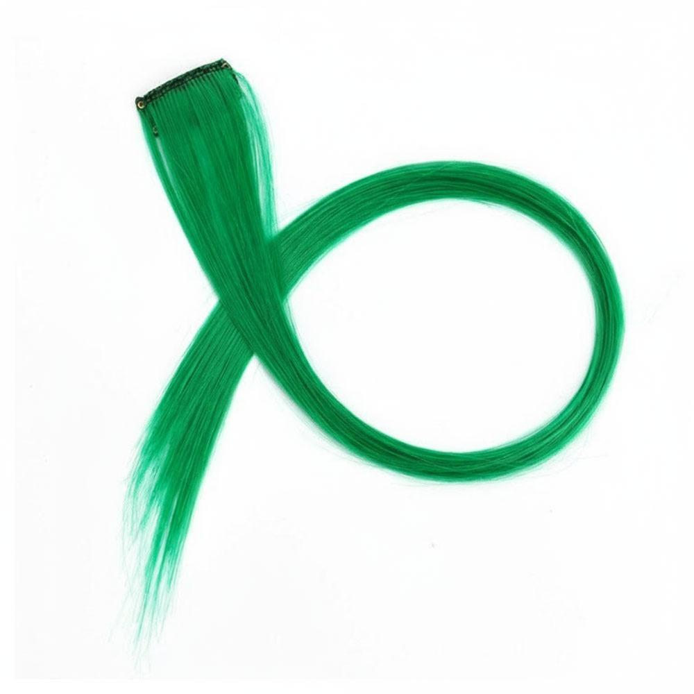 Synthetic Clip in Hair Extensions Rainbow Colorful Wig Hairpieces Wig Hair Accessories  Girls