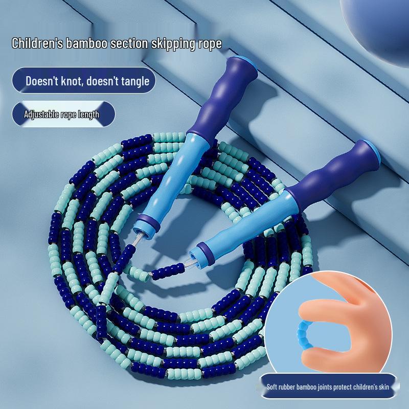 Adjustable Bamboo Jump Rope for Young Beginners - Perfect for Elementary and Kindergarten Students