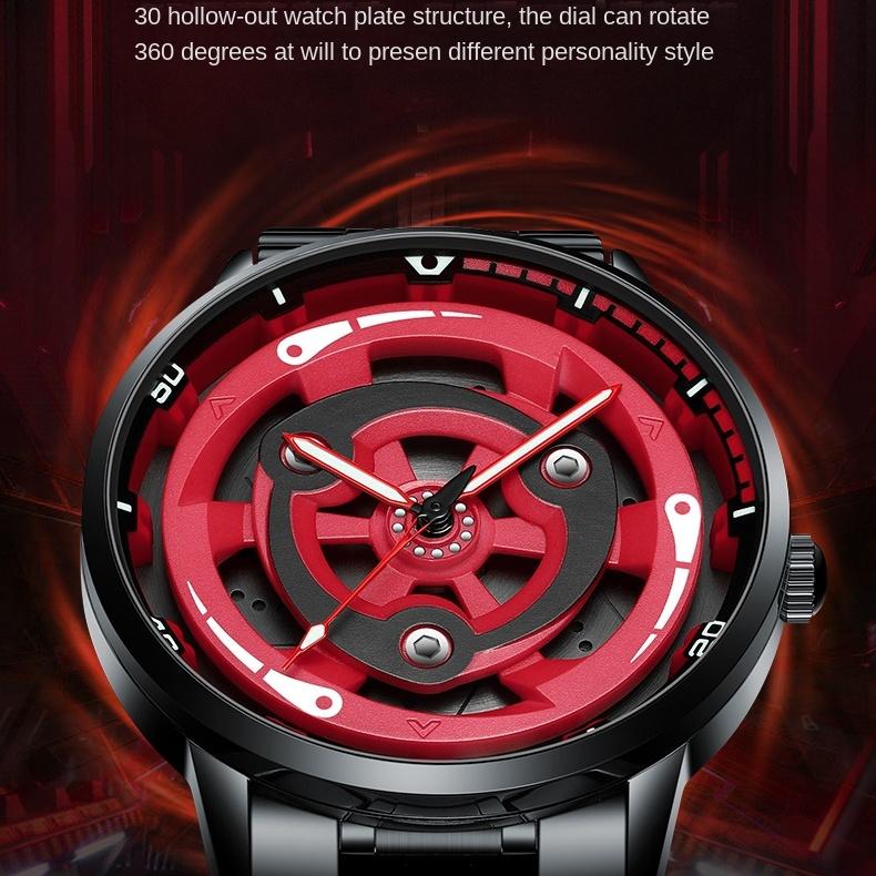 SVJ Uhr Herren Radaugen Modifizierte rotierende wasserdichte Räder Lokomotive Seele Herrenuhr Quarzuhr